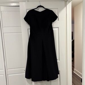 JJs House Black Midi Fit-and-Flare Dress